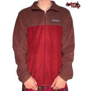 Vtg Columbia Fleece zip up jacket red size M gorpcore vintage retro